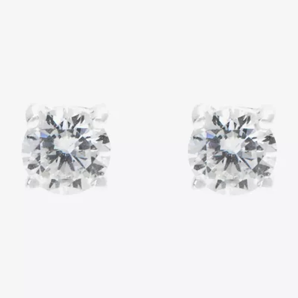 Silver Treasures Sterling Silver 3 Pair Cubic Zirconia Knot Earring Set