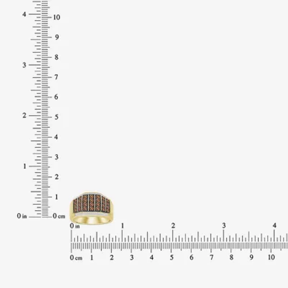 Mens 1 CT. T.W. Natural Champagne Diamond 10K Gold Fashion Ring