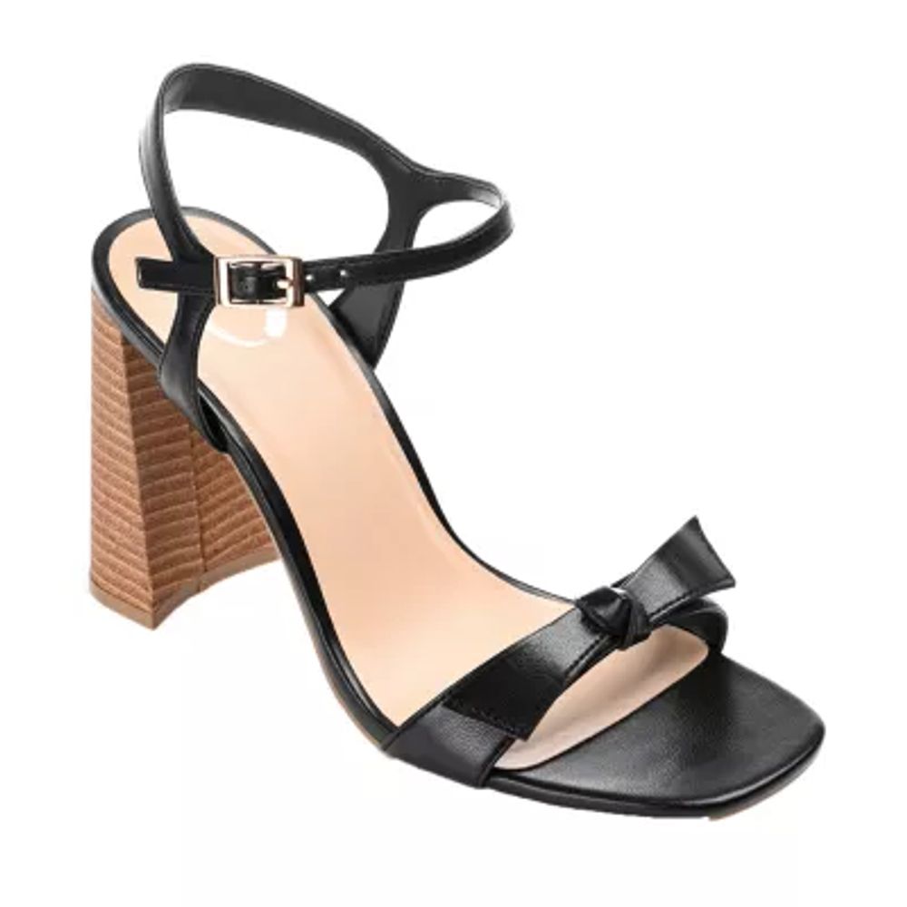 Journee Collection Dianne Womens Open Toe Stacked Heel Pumps