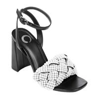 Journee Collection Dua Womens Open Toe Block Heel Pumps