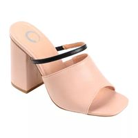 Journee Collection Heiddy Womens Open Toe Block Heel Pumps