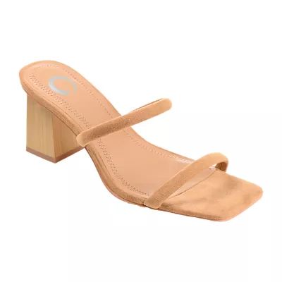 Journee Collection Henrietta Womens Round Open Toe Block Heel Pumps