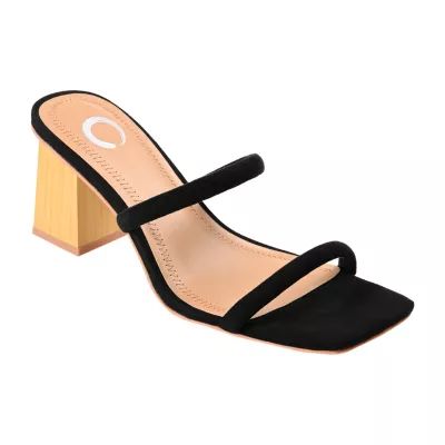 Journee Collection Henrietta Womens Open Toe Block Heel Pumps