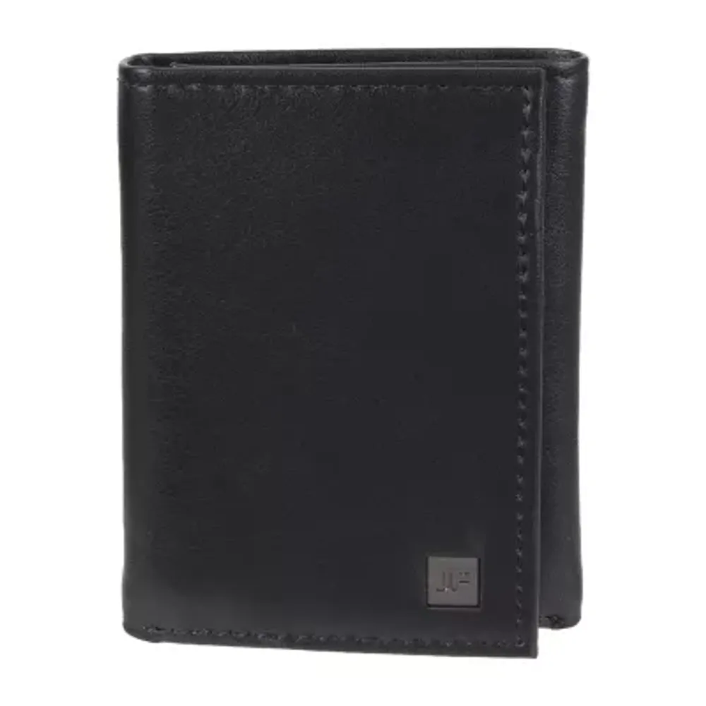 J. Ferrar Mens Extra Capacity RFID Blocking Trifold Wallet