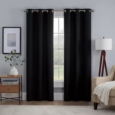 Eclipse Khloe Grommet Top Energy Saving 100% Blackout Single Curtain Panel