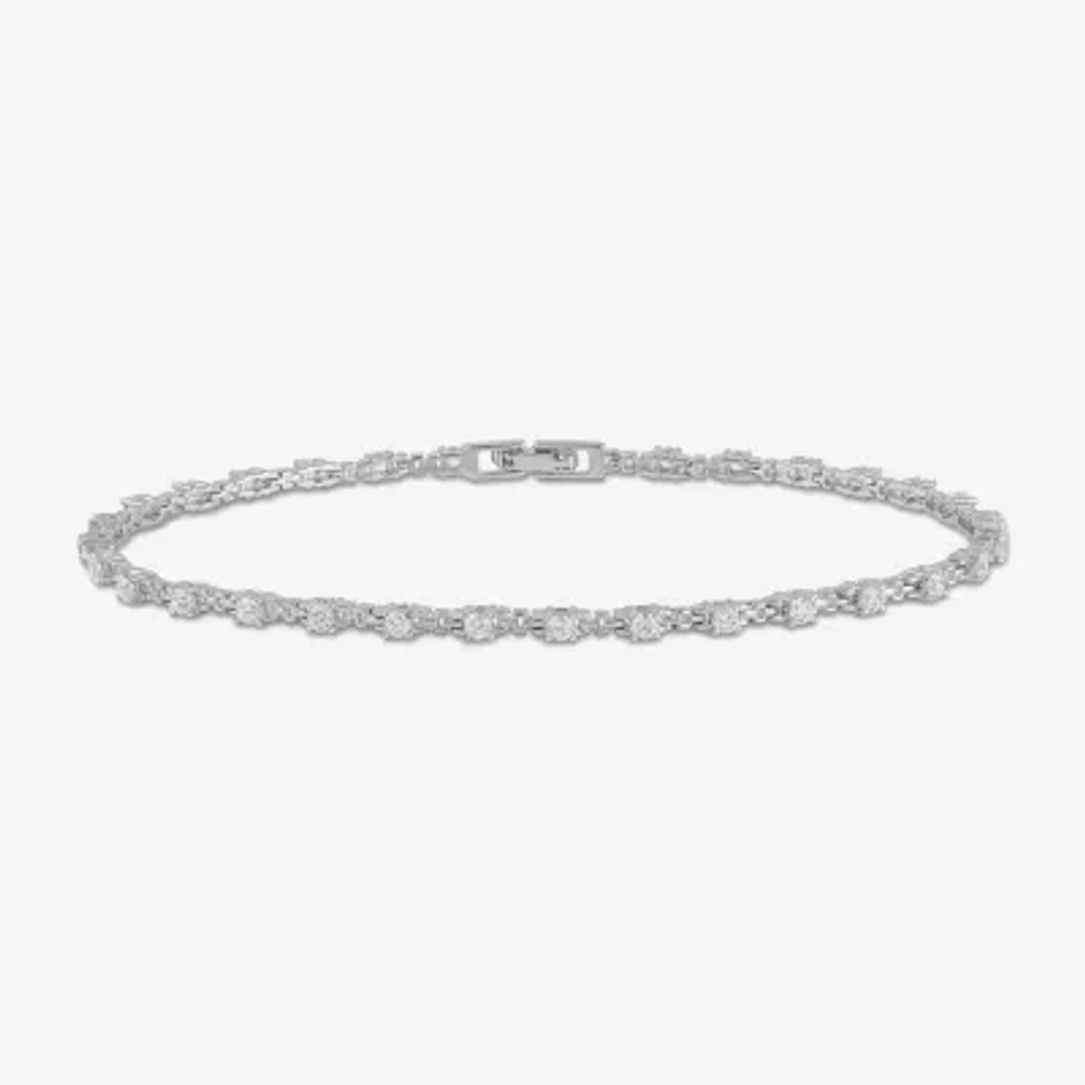 Womens 1 CT. Lab Grown White Diamond 10K Gold Tennis Bracelet