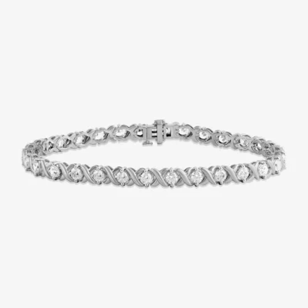 Womens 5 CT. T.W. Lab Grown White Diamond 10K Gold Tennis Bracelet