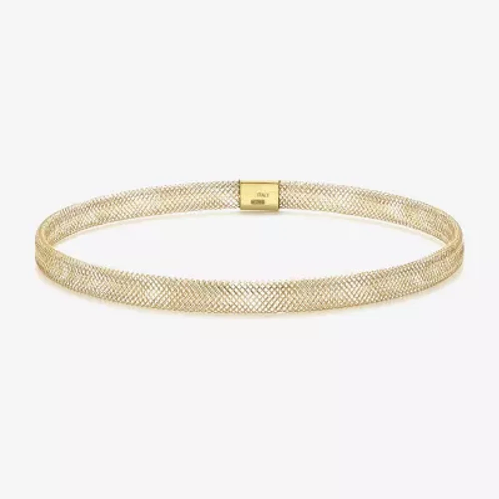 Made in Italy Womens 10K Gold Bangle Bracelet