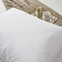 100% Cotton Quilted Goose Feather/Down Bed Pillows (2-pack)
