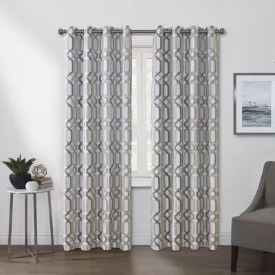 Regal Home Walker Grommet Top Light-Filtering Single Curtain Panel