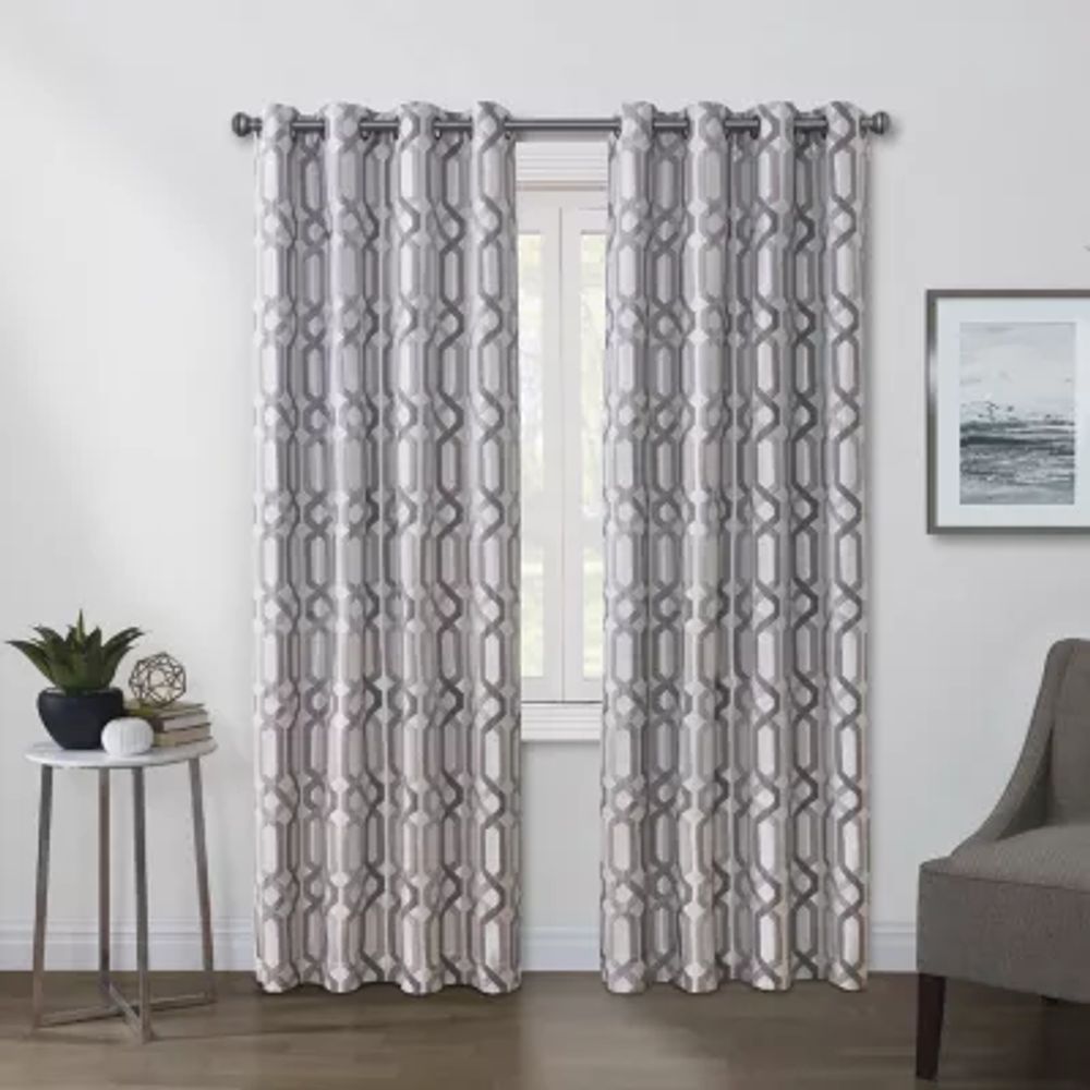 Regal Home Walker Grommet Top Light-Filtering Single Curtain Panel