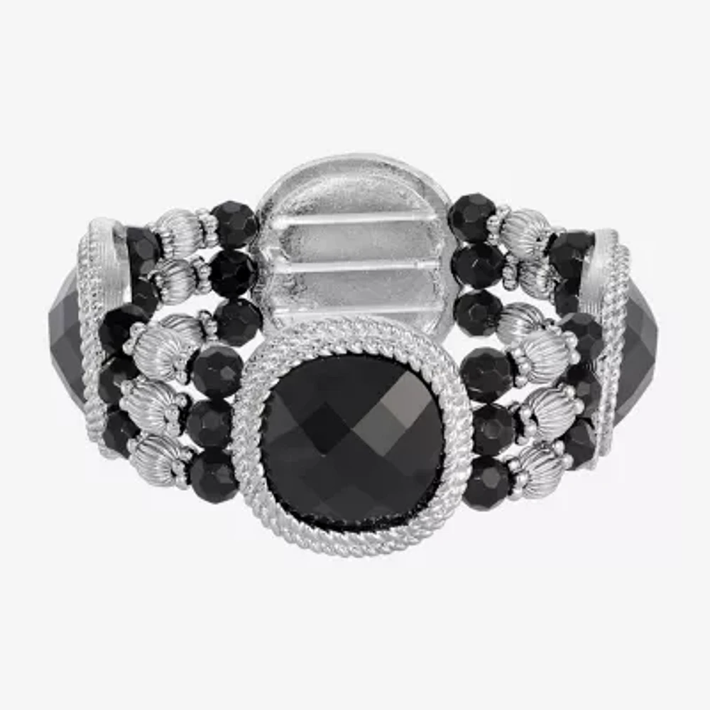 1928 Silver-Tone Womens Stretch Bracelet