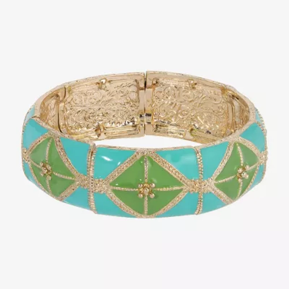 1928 Gold-Tone Womens Stretch Bracelet