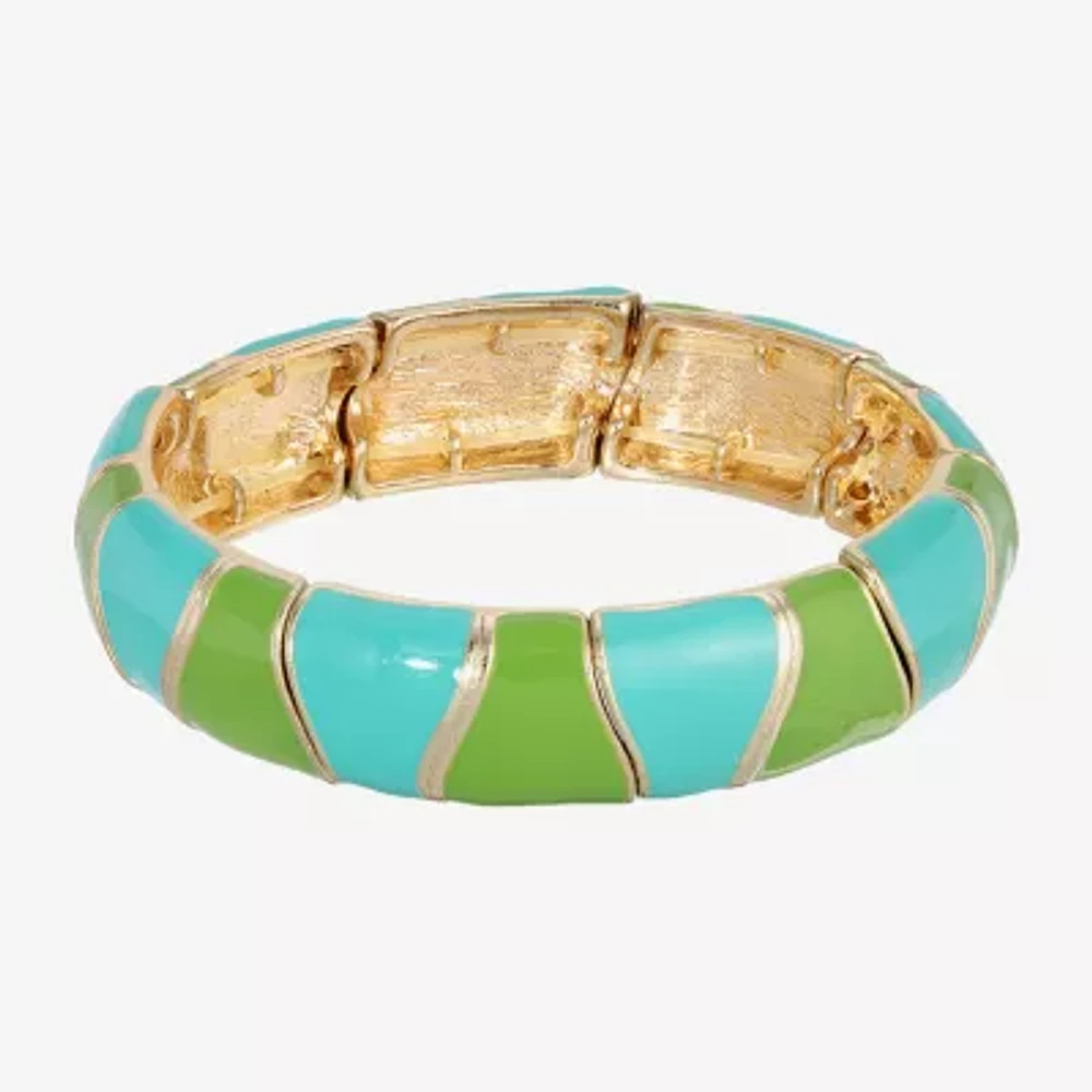 1928 Gold-Tone Womens Stretch Bracelet