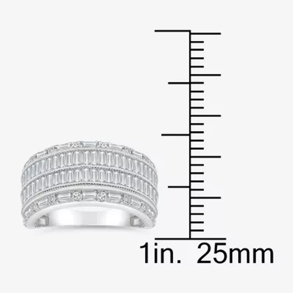 (I / I1) Womens 2 CT. T.W. Lab Grown White Diamond 10K Gold Anniversary Band