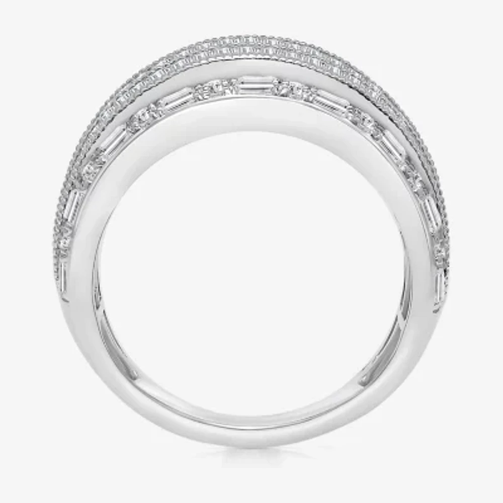 (I / I1) Womens 2 CT. T.W. Lab Grown White Diamond 10K Gold Anniversary Band