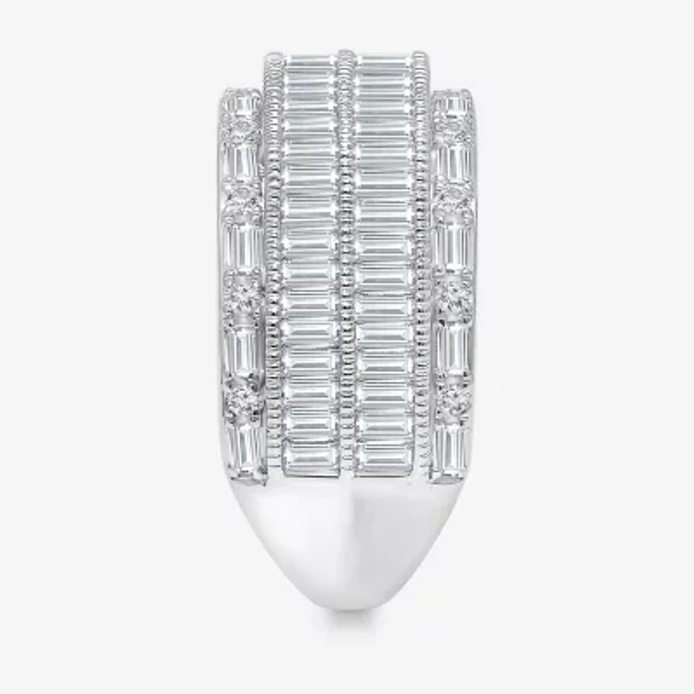 (I / I1) Womens 2 CT. T.W. Lab Grown White Diamond 10K Gold Anniversary Band