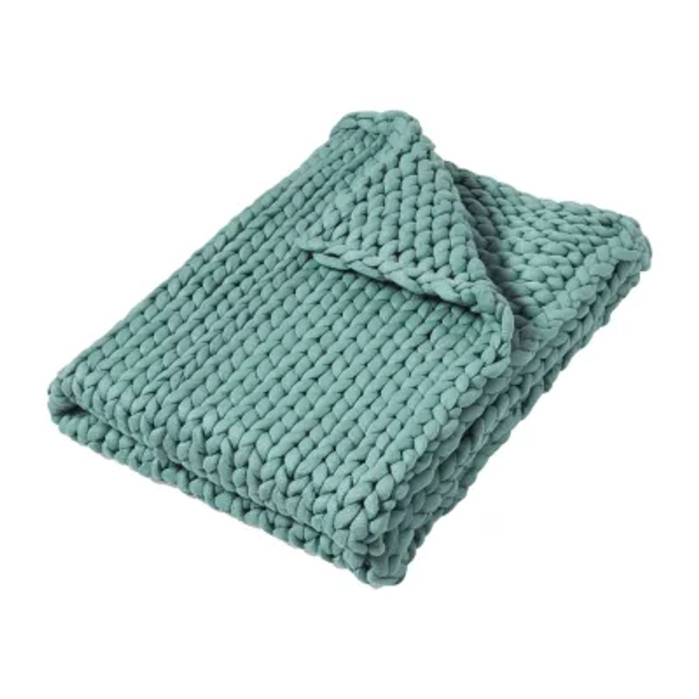 Your Lifestyle By Donna Sharp Chunky Knitted Reversible Lightweight Throw
