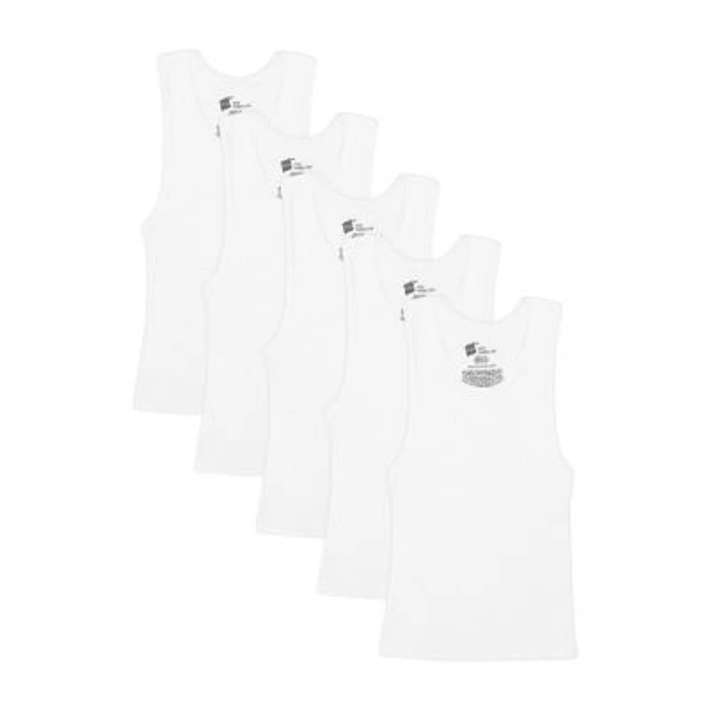 Hanes Toddler Boys U Neck Sleeveless 5 Pack Tank