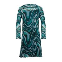 Knit Works Little & Big Kid Girls Power Mesh Long Sleeve Fitted Sleeve A-Line Dress