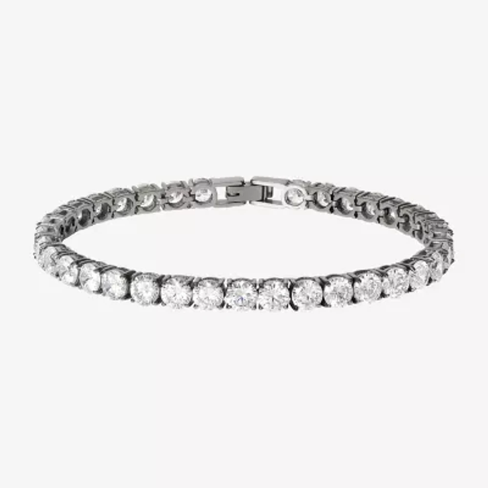 Shaquille O'Neal XLG Mens Cubic Zirconia Stainless Steel 9 Inch Tennis Bracelet