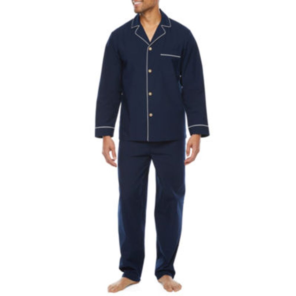 Stafford Modal Mens Long Sleeve 2-pc. Pajama Sets