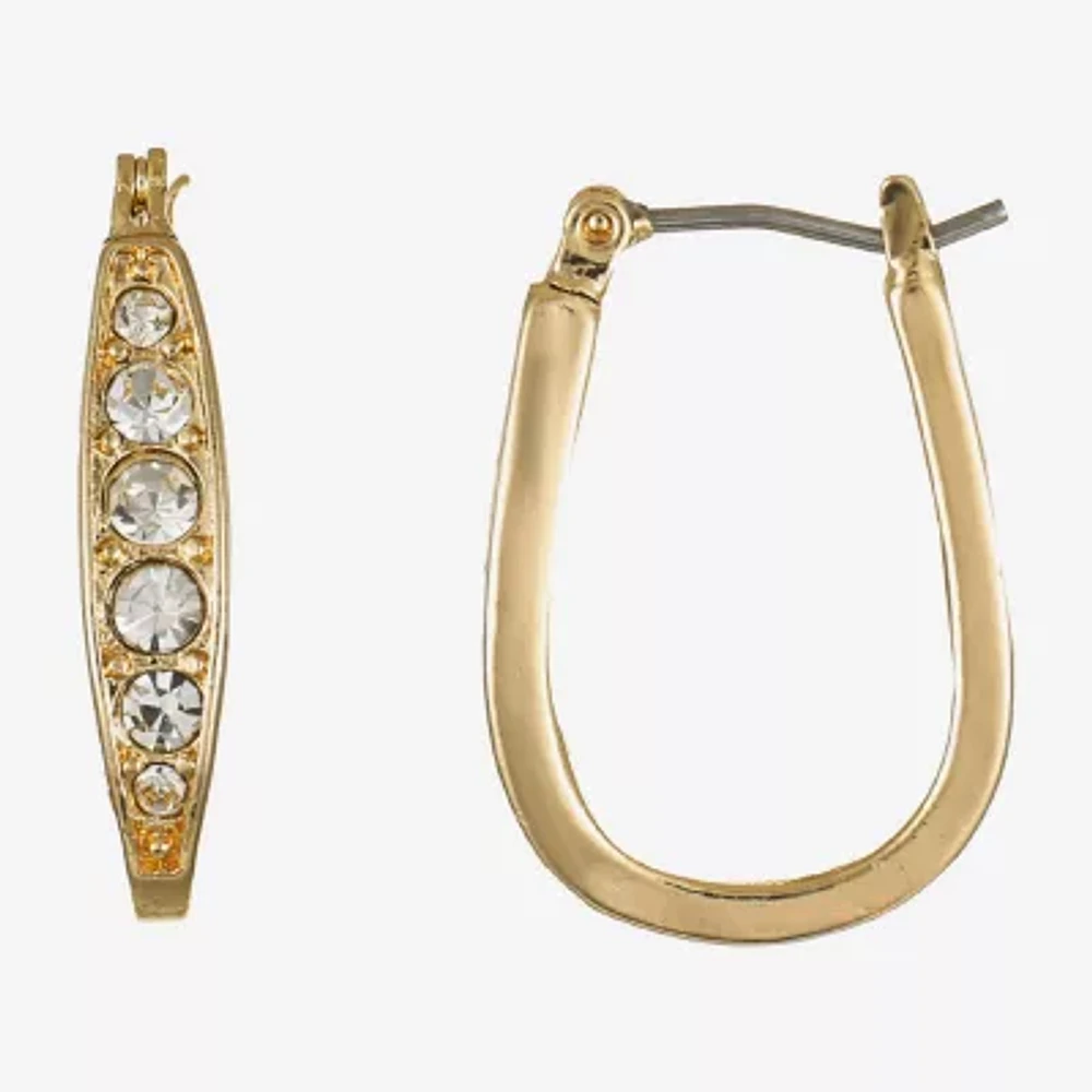 Liz Claiborne Womens Glass 23mm Hypoallergenic Hoop Earrings