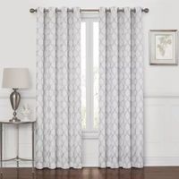 Max Blackout Prescott Grommet Top Embroidered 100% Single Curtain Panel