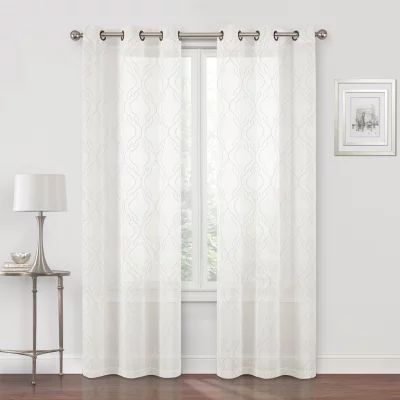 Regal Home Sterling Matte Grommet Top Sheer Curtain Panel