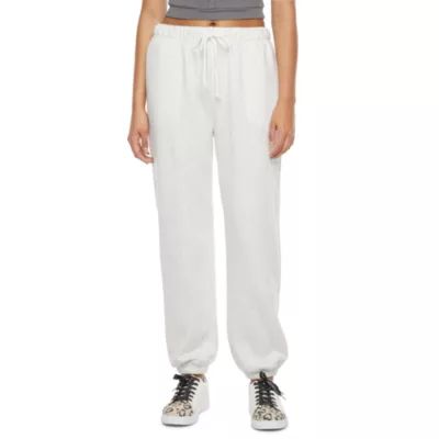 Flirtitude Boyfriend Womens Cuffed Mid Rise Fit Juniors Fleece Active Jogger Pant