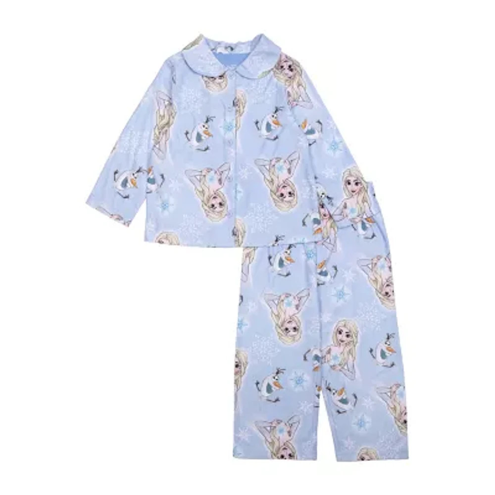 Disney Collection Toddler Girls Frozen Long Sleeve 2-pc. Pajama Sets