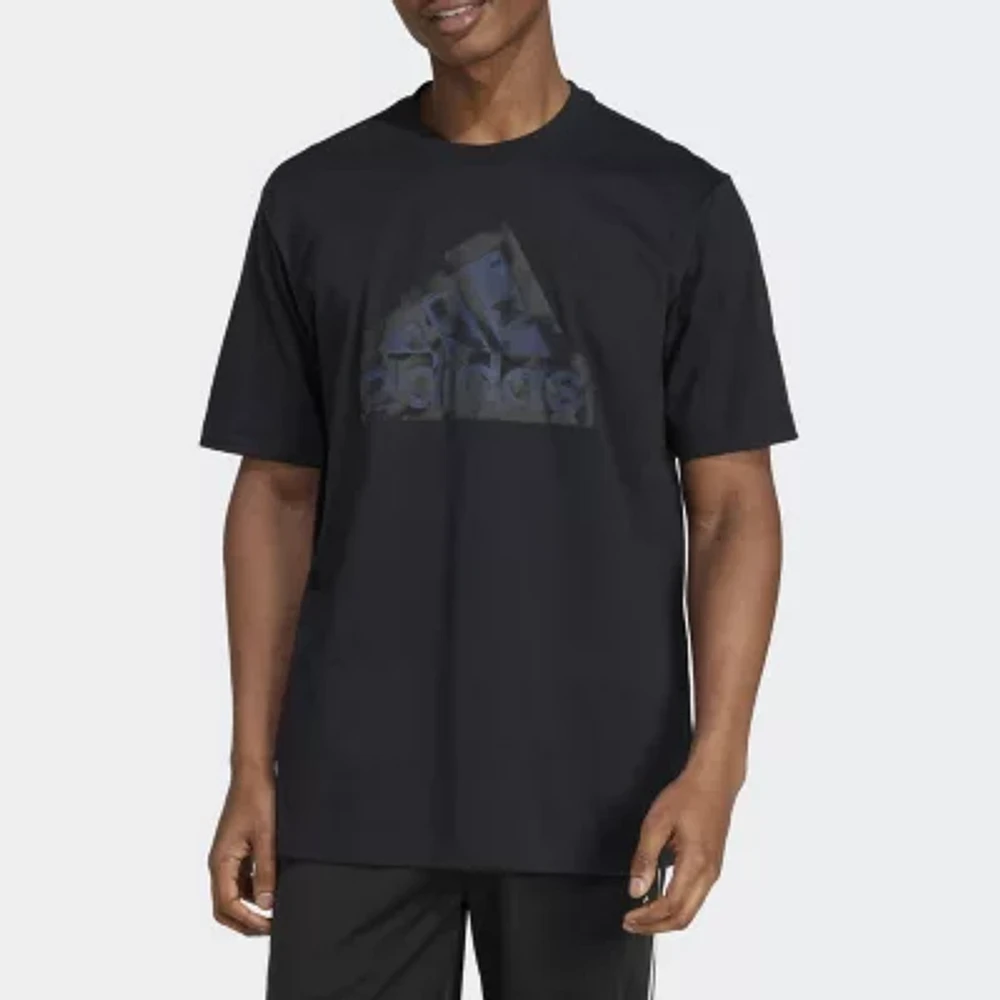 adidas Mens Crew Neck Short Sleeve Regular Fit Graphic T-Shirt