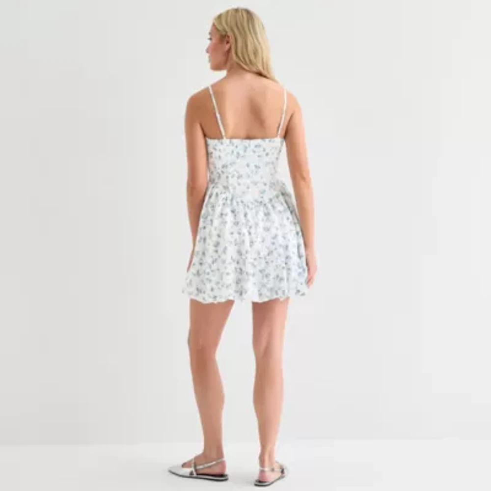 by&by Womens Floral Juniors Fit + Flare Dress