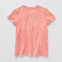 Disney Collection Little & Big Kid Girls Crew Neck Short Sleeve Regular Fit Moana Graphic T-Shirt