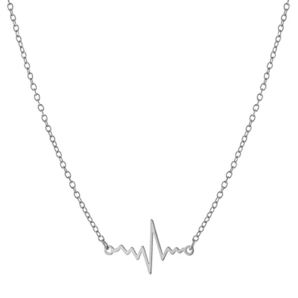 Silver Treasures Womens Sterling Silver 16 Inch Pendant Necklace