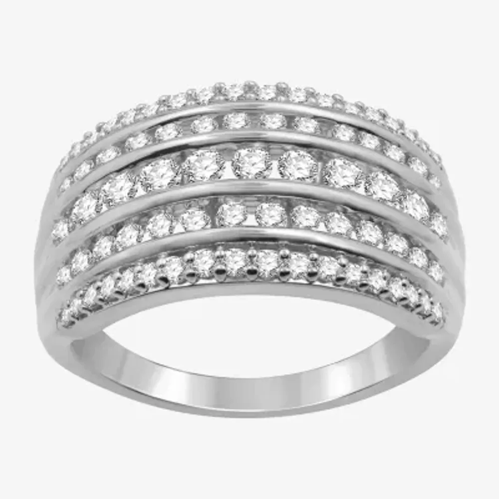 Womens 1 CT. T.W. Natural White Diamond 10K Gold Anniversary Band