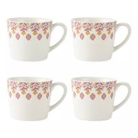 Distant Lands White/Pink Stoneware Coffee Mug