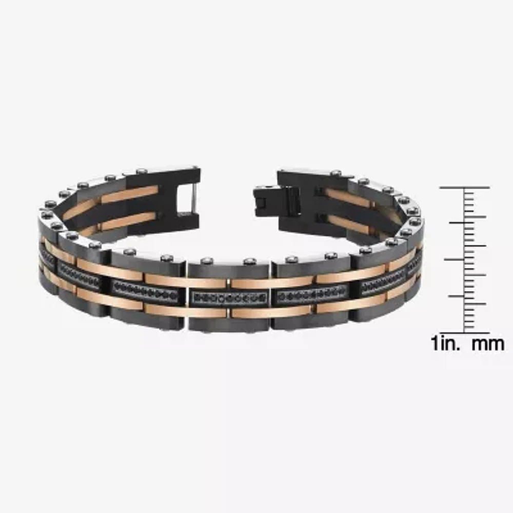 8 1/2 Inch Mens Stainless Steel 8 1/2 Inch Solid Link Chain Bracelet