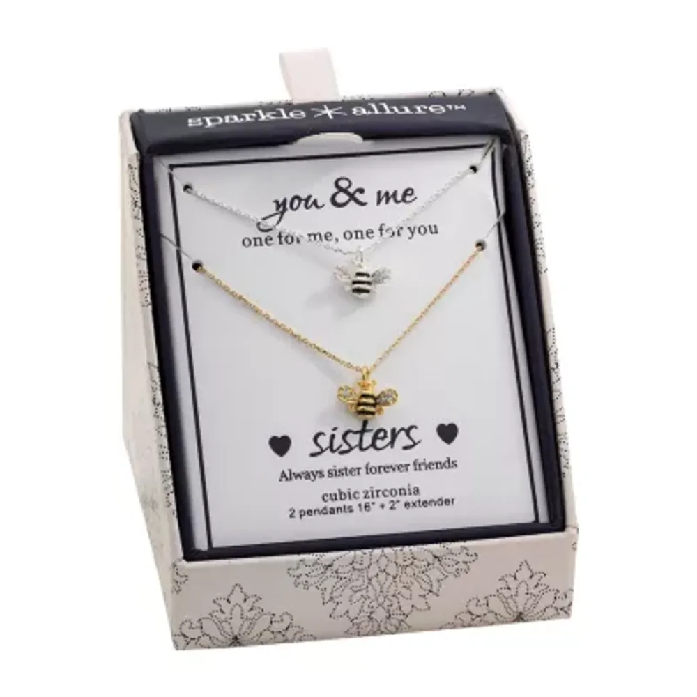 Sparkle Allure Womens Cubic Zirconia 2-pc. Necklace Set