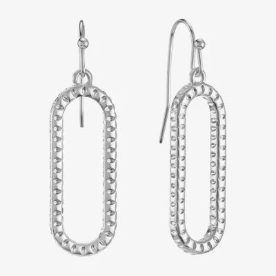 Liz Claiborne Womens Oval Drop Earrings
