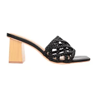 Journee Collection Evvie Womens Open Toe Block Heel Pumps