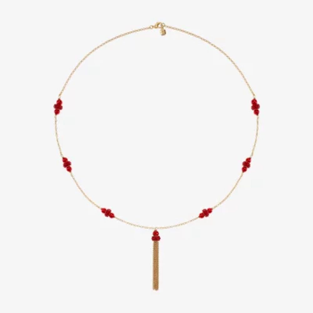 Monet Jewelry Tassel Womens 31 Inch Strand Necklace
