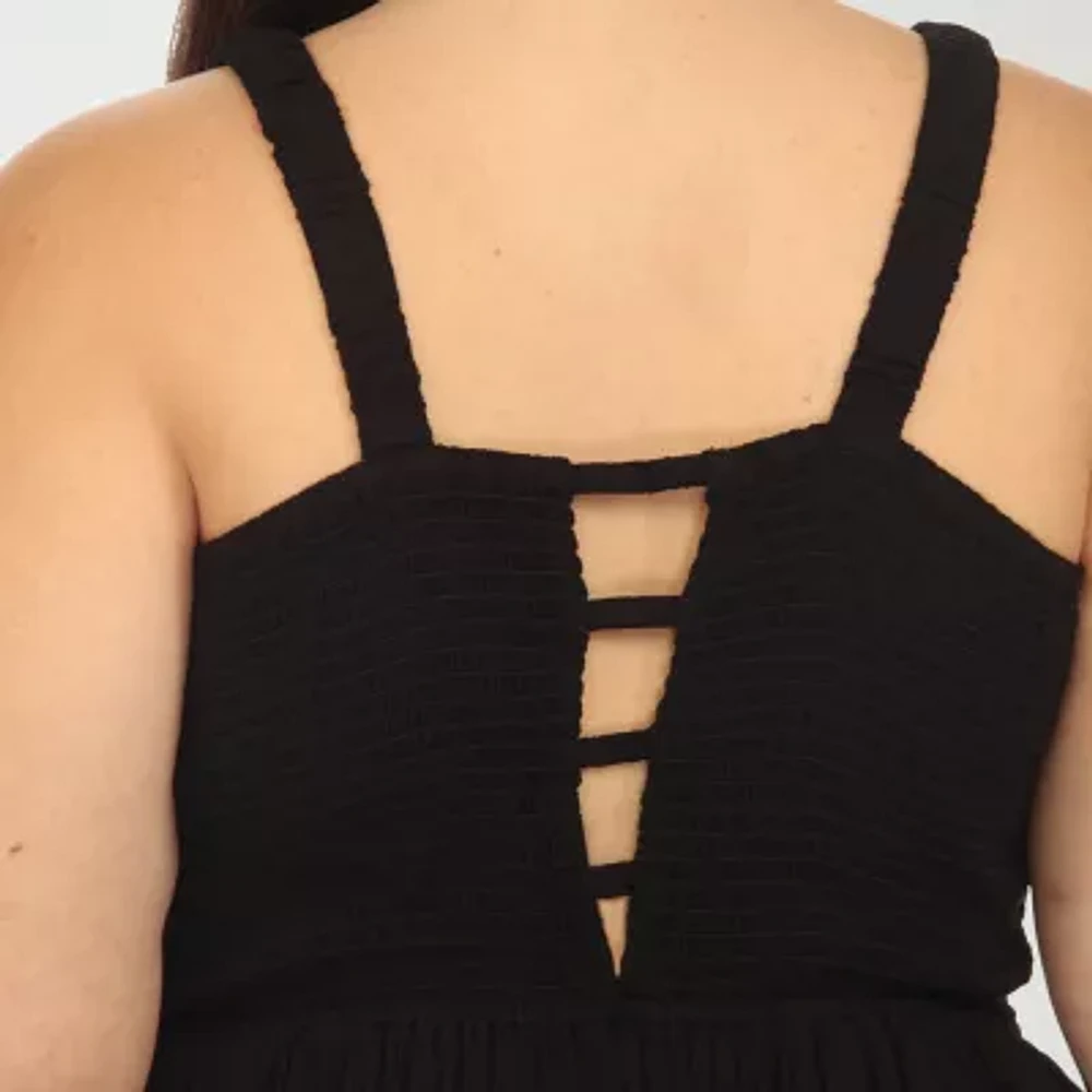 White Mark Womens Sleeveless Tie Dye Plus Sundress