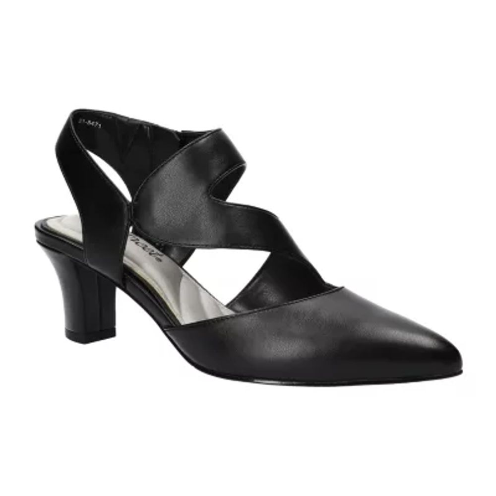 Easy Street Venue Womens Round Closed Toe Stiletto Heel Pumps