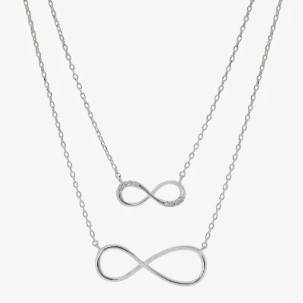 Sparkle Allure Womens Cubic Zirconia Infinity 2-pc. Necklace Set