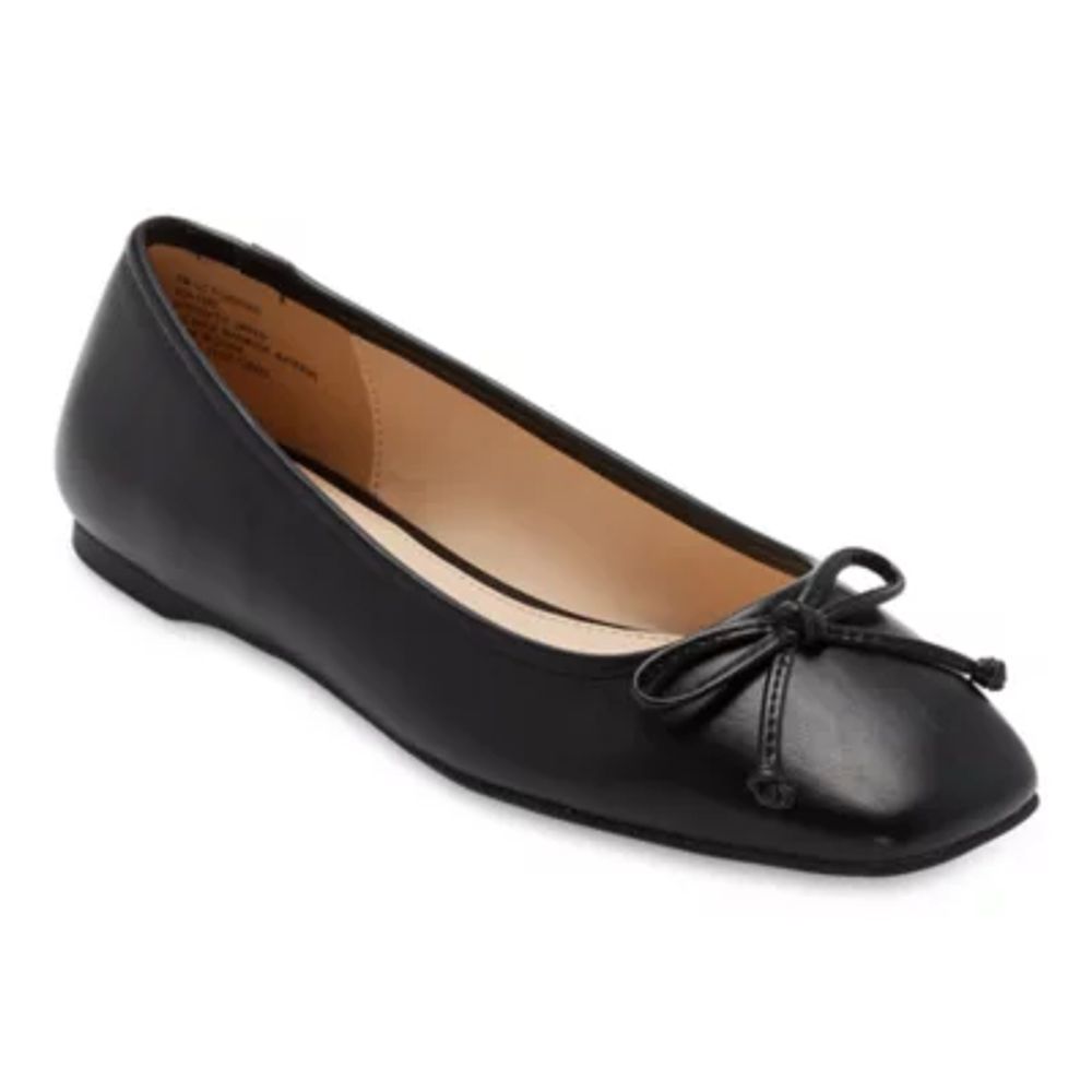 Liz Claiborne Flushing Womens Square Closed Toe Ballet Flats