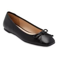 Liz Claiborne Flushing Womens Square Closed Toe Ballet Flats
