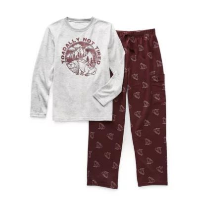 Thereabouts Boys Crew Neck Long Sleeve 2-pc. Pajama Sets