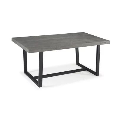 Rectangular Wood-Top Dining Table