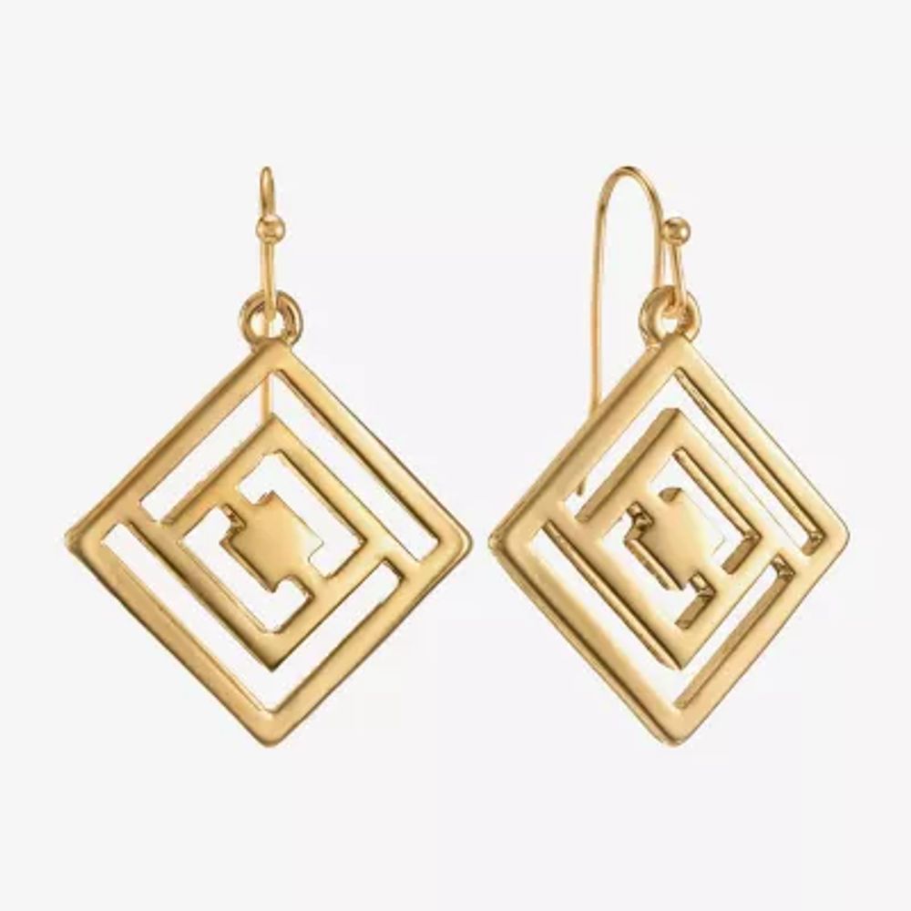 Liz Claiborne Womens Square Drop Earrings
